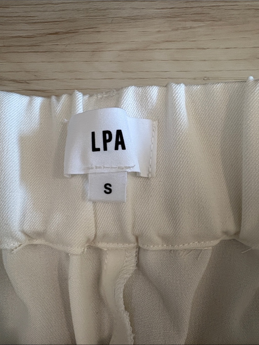 LPA Carlotta Pleated Wide Leg Trouser Pants Ivory White Size Small preppy comfy - Picture 6 of 11